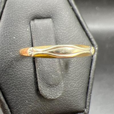 Two-Tone 14K Gold Wedding Band