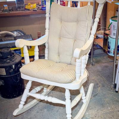 White Rustic Rocker