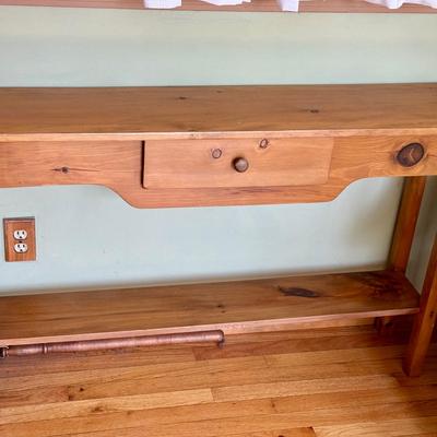 Rustic Pine Console Table