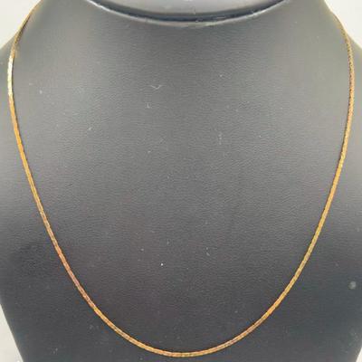 18” Vintage Sterling Silver Cobra Link Necklace