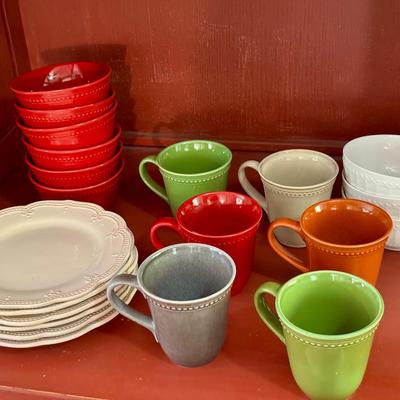 (21) Piece Stoneware Set – Pier 1 Imports & Gibson Home