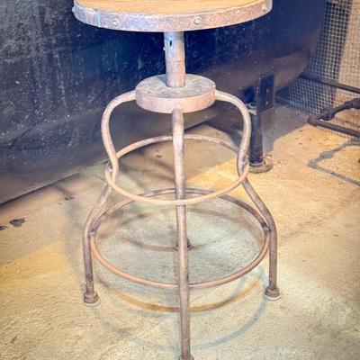 Spinning Industrial Style Stool