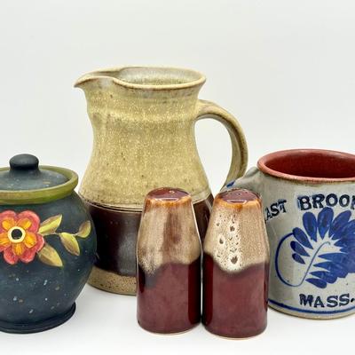 Lot of Assorted Stoneware and Pottery Kitchenware