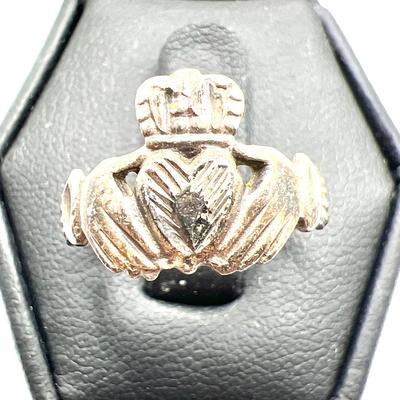 Sterling Silver Claddagh Ring — Size 6