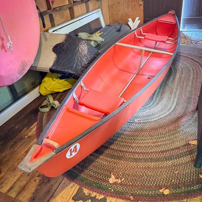 #14 15ft Red Canoe