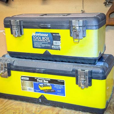 (2) Storehouse Diamond Plate Tool Boxes - EMPTY