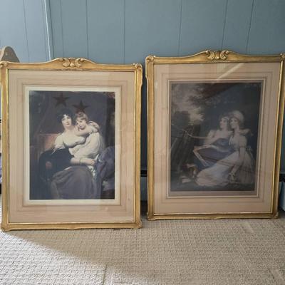 (2) Gold Framed Ellen Joweth Prints