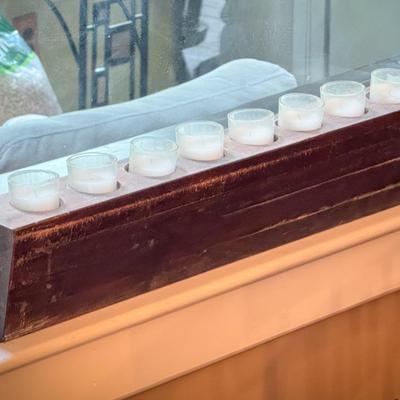 Rustic Home Wood Candle Mount