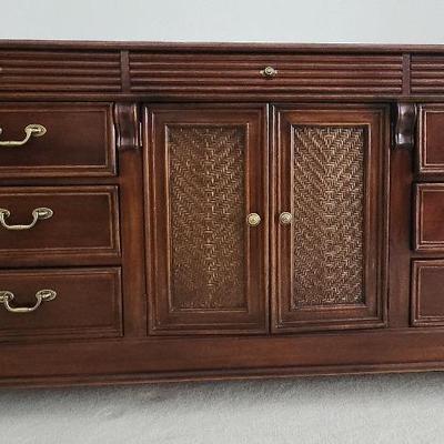 Brown Multi Dresser Drawer  With Front Cabinet 