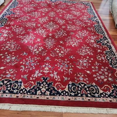 Red Ornate Rug 108 by 147 IN.