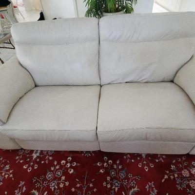 Natuzzi Full Leather Electric  Recliner Couch