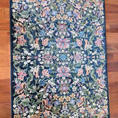Beautiful Hand Woven Egyptian Rug. Look At The Colors , The Details, The Florals Just Pop!