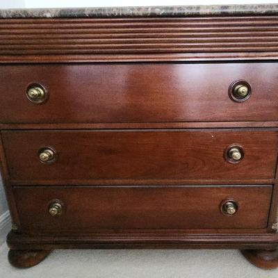 Brown Dresser With Hidden Drawer