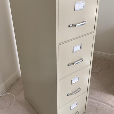 Lrg Metal 4-Drawer Filing Cabinet #1