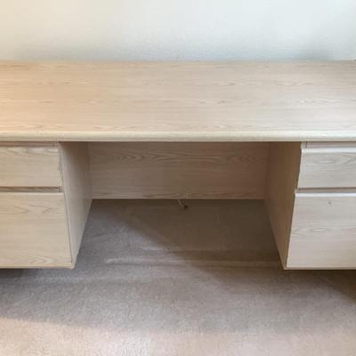 Blonde, Solid Wooden Desk 