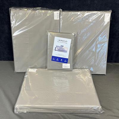 Miracle “Stone” Queen Sateen Sheet Set (3) + Pillowcase Set