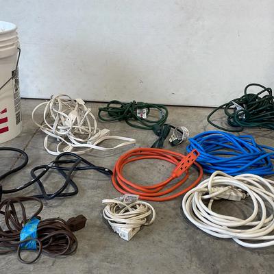 Extension Cords (10) + Bucket (1)
