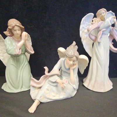 Porcelain Angel Figures (3)