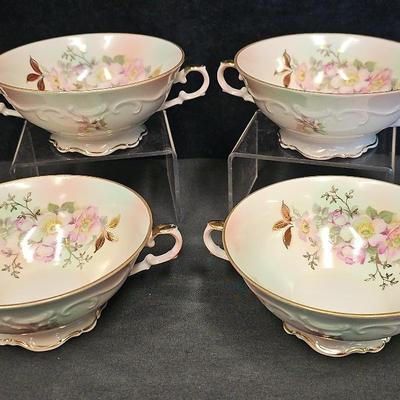 Schumann Arzberg Germany 'Wild Rose' Tea Cups (4)