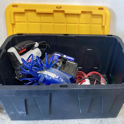 Campbell Hausfeld Air Compressor + Porter Cable Jigsaw + Utilitech 50’ Outdoor Extension Cords (2)