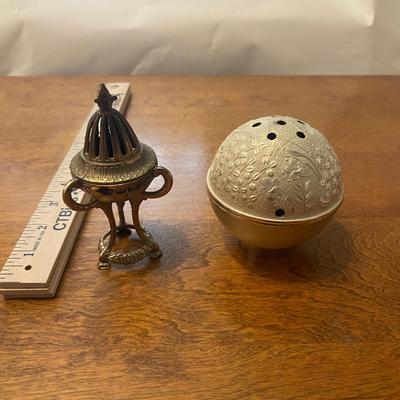 Set of Vintage Brass/Metal Incense Holders