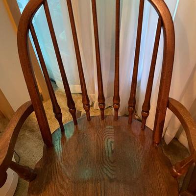 Solid Wood Windsor-Style Rocking Chair