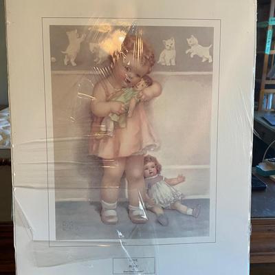 Vintage 'Love Is Blind' Lithograph by Bessie Pease Gutmann