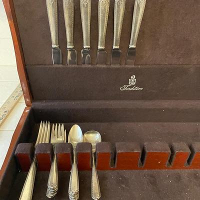 Silverware Set in Wooden Box