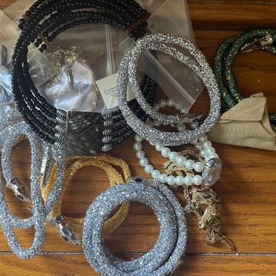 Assorted Jewelry Lot With Glitter and Beaded Pieces