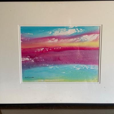 Mary Ellen Carver Framed Abstract Artwork in Vibrant Colors
