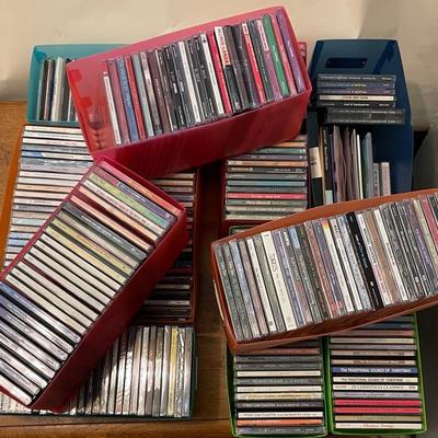 Large Collection of Music CDs in Plastic Cases
