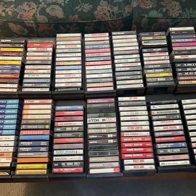 Vintage Cassette Tape Collection with Assorted Artists and Genres