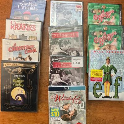 Holiday Classics DVD & Blu-ray Lot — Elf, Grinch, Wonderful Life, and More!