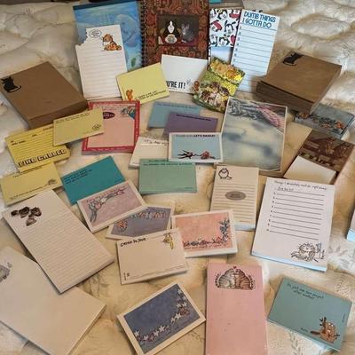 Large Lot of Vintage & Retro Notepads, Sticky Notes, and List Pads – Cats, Humor, and More