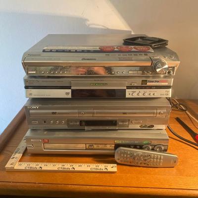 Four DVD Players & Recorders – Includes Panasonic DMR-E50 Recorder + Sony DVD/VHS Combo