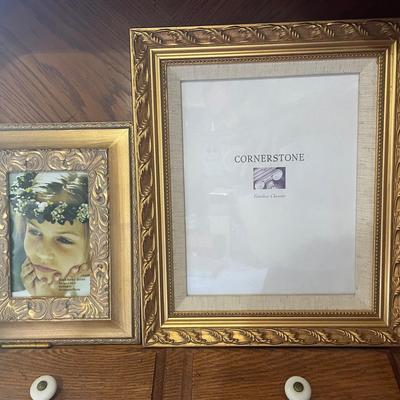 Pair of Ornate Gold-Tone Photo Frames