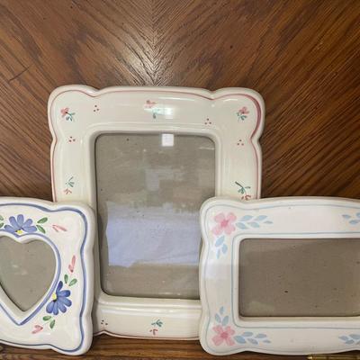 Set of Floral Ceramic Picture Frames