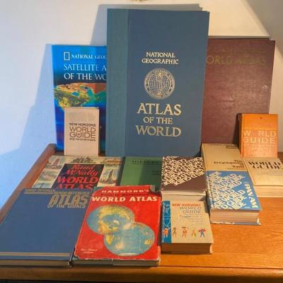Collection of World Atlases and Travel Guides