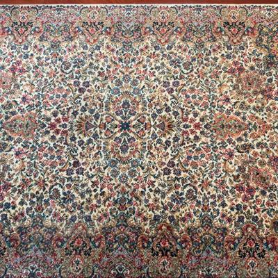 Karastan Floral Kirman Rug By Decorwool | 5’9” X 9’ | Intricate Floral Medallion Design