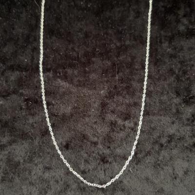 White Gold Necklace Stamped 14K | Total Weight 2.69g