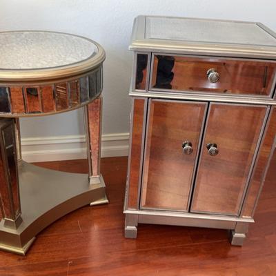 Mirrored Accent Nightstand Set