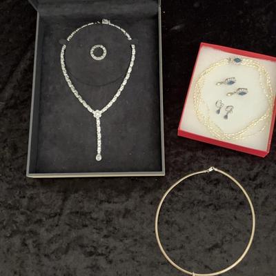 Fashion Jewelry | Teardrop Necklace, Pearl Choker With Earrings, & Necklace Stamped 925 