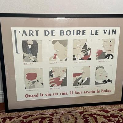 L’Arte de Boire Le Vin Framed Print