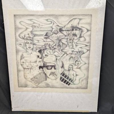 Signed Paño Arte Prison Art Handkerchief 