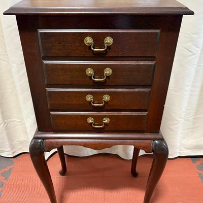 Queen Anne Style Jewelry Armoire 