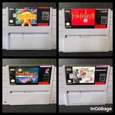 Super Nintendo-Chrono Trigger, Soul Blazer, Final Fantasy, Earth Bound