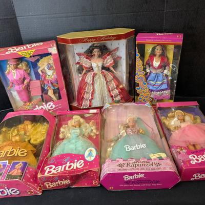 7 New In Box Barbie Dolls