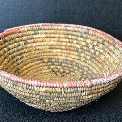 Vintage Handwoven Coiled Basket