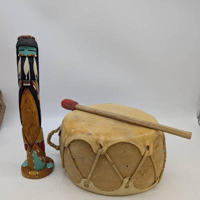 Zuni Katasina & Taos Pueblo Drum