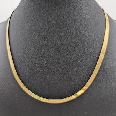 14K Gold Herringbone Necklace